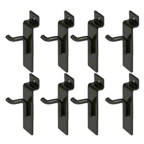 Lot of 10 - 1&#034; Black Slat Wall Hooks - Retail Product Clothes Clothing Display