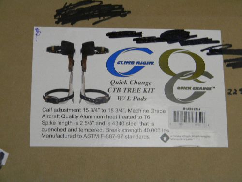 CTB Tree Climbing Kit with Straps and T Pads,Spike Length: 2 5/8&#034;  NEW 91224