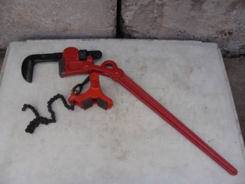 RIDGID SUPER SIX COMPOUND LEVERAGE PIPE WRENCH GOOD USED CONDITION #3