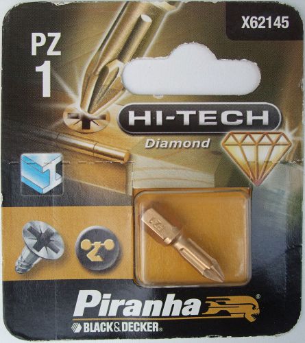 Piranha Hi-Tech Diamond PZ1 Black &amp; Decker Pozidriv Screwdriver Bit Bits X62145