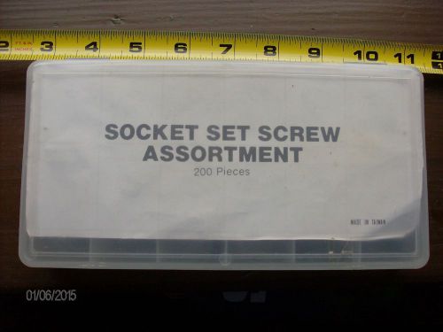 SOCKET SET SCREW ASSORTMENT BLACK 12 SIZES IN VINYL BOX USED