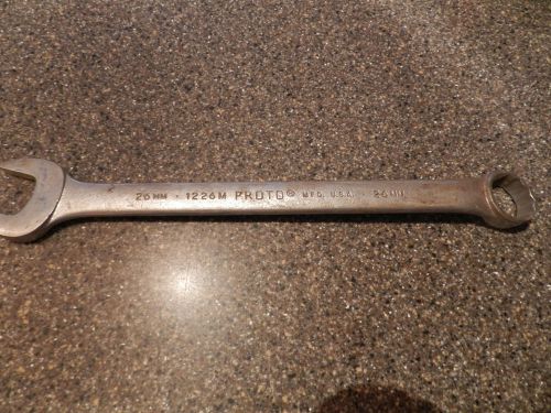 1226M Combination open end box end wrench, 26mm Proto