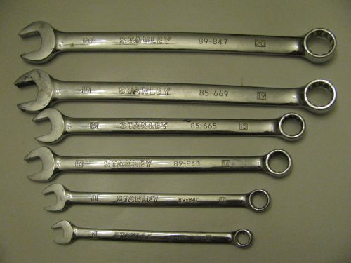 STANLEY combination wrenches (METRIC) lot of 6