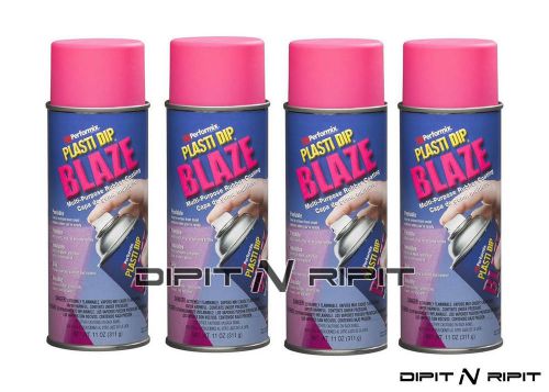 Performix Plasti Dip 4 Pack of Blaze Pink Aerosol Spray Cans Rubber Dip