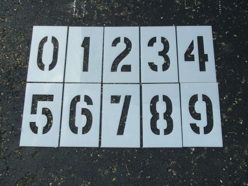 6&#034; x 3&#034; Parking Lot Number Stencils, Number Stencil KIT 1/8&#034; Polyethylene