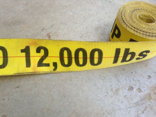 One winch load strap 4&#034; x 30&#039; w flat hook chp dot 12k lbs usa for sale
