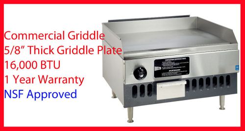 12&#034; commercial gas griddle  5/8&#034; thick cecilware bg12 heavy duty for sale