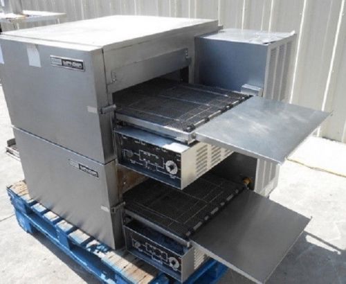 Lincoln impinger electric 1130 double  stack conveyor pizza oven with stand for sale