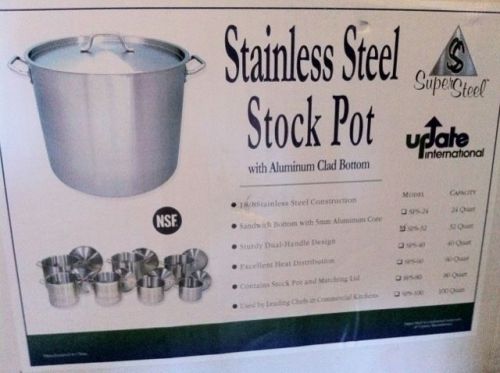 32 Qt Stainless Stell Steel Stock Pot