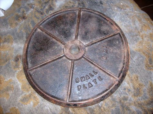 OLD SMALL PLATE FOR LARD PRESS SAUSAGE STUFFER FRUIT PRESS (PLATE ONLY)