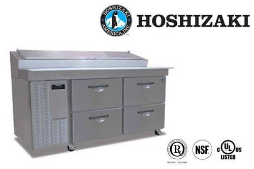 HOSHIZAKI COMMERCIAL PREP/PIZZA TABLE REF  W/ RAISED RAIL 72&#034; W/ DRAWER HPR72AD