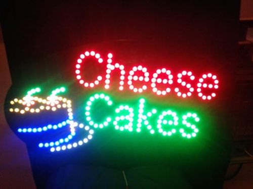 CHEESE CAKES Flashing &amp; Animated Real LED SIGN