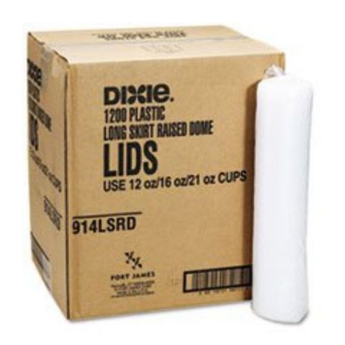 Dixie foods 914lsrd plastic lids cold drink cups  12- &amp; 16-oz.  1200 lids/carton for sale