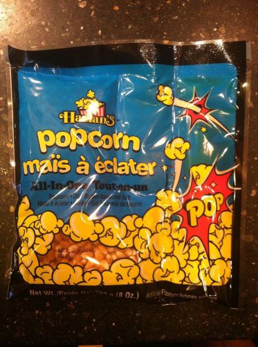 Harlans CASE 36 Popcorn Tri-Pack Portion packs for 8 oz Popcorn machine popper