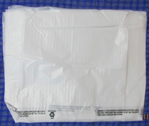 100 Qty. 8 1/2&#034; x 11&#034; White High-Density Plastic Merchandise Bag Small