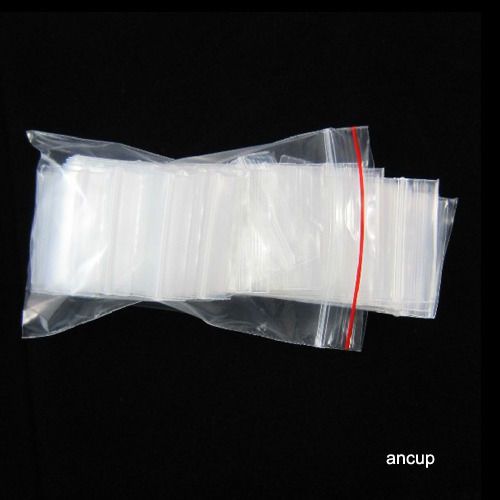 50 Ziplock Plastic Bags 1.5&#034; X 2.4&#034; package Zipper Clear gift Mini small keyV