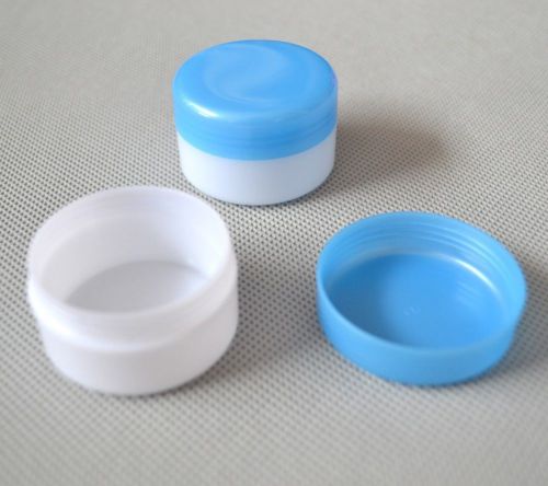 10x cosmetic plaster empty container box small box case blue cap 20g screw cover for sale