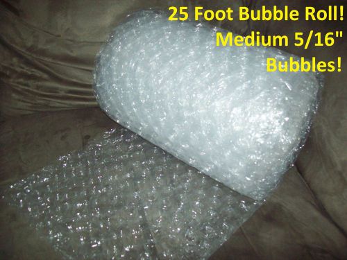 25 Foot Bubble Wrap/Roll! 12&#034; Wide! 5/16&#034; MEDIUM Bubbles! Perforated Every 12&#034;