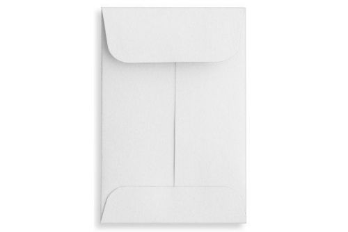 50 Small 2 1/4 x 3 1/2&#034; White Coin Envelopes
