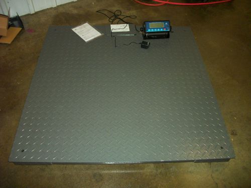 Measuretek floor platform scale 2,500 lb capacity 48&#034; x 48&#034; ecs-b-25 for sale
