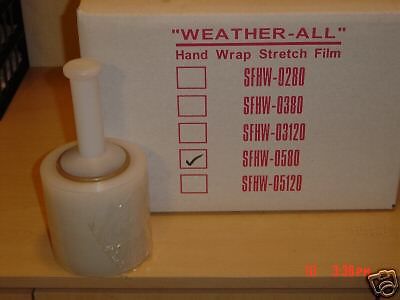 5&#034;x.80 x1000&#039; stretch film hand wrap  1 cs. of 12 rolls for sale