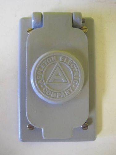APPLETON ELECTRIC COMPANY FSK SERIES WET LOCATION SWITCH/OUTLET COVER 502597