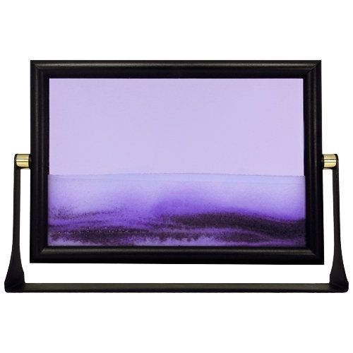 Sand in Motion Art Decor Desktop Office Picture Purple  4  colors - 7&#034;
