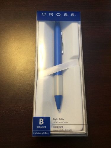 BNIB Cross Easy-Writer Metallic Blue Ballpoint Pen With Gift Box.
