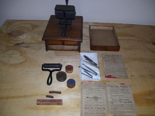 Antique Daisy Printing Press with Type Cabinet