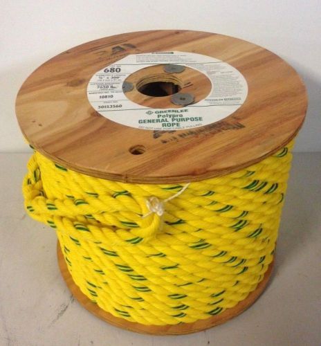Greenlee Polypro General Purpose Rope 3/4&#034;x300&#039; 7650lbs Cat No. 680 cable puller
