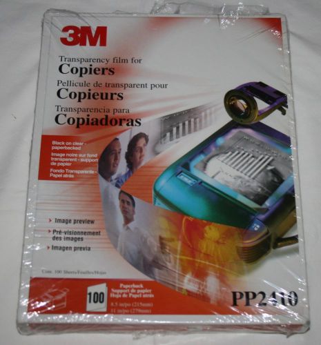 3M Transparency Film for Copiers PP2410, NEW, Sealed Box, 100 sheets