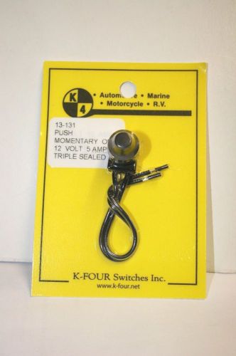 K-FOUR TRIPLE SEALED MOMENTARY (ON) MINI PUSH BUTTON SWITCH-12VDC-5A (13-131)
