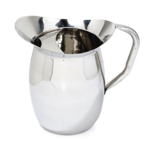 Stainless steel bell pitcher water pitcher with ice guard 2qt (64oz) new! for sale