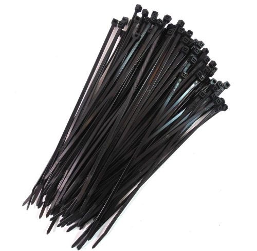 1000 pcs - 11 inch uv resistant nylon cable zip wire tie 50 lbs - black for sale