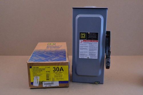 Square d 30 amp 3 pole 600 volt fusiable safety switch h361rb for sale