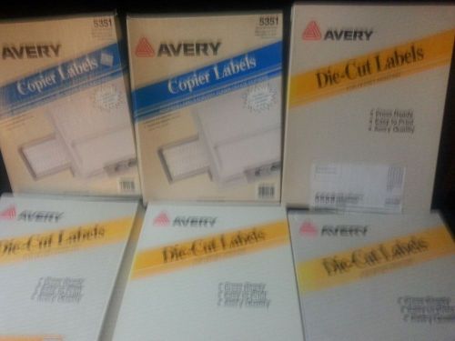 6 Avery copier address white &amp; clear labels for dry toner copiers Die-Cut Labels