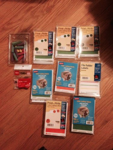 NIP   Avery and STAPLES  File Folder &amp; Color-Coding Labels  -8 TOTAL. AND GIFTS