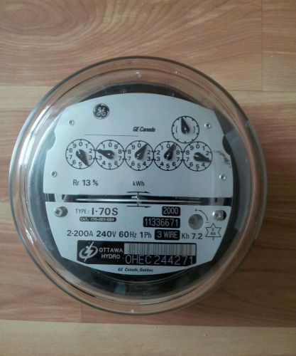 Electric Meter GE WATTHOUR METER (KWH),  1PH 200AMPS 240V