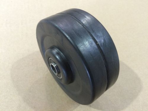 4&#034; Hard Rubber Wheels / Casters w/ 3/8&#034; I.D. Sealed Ball Bearings, Set of 4