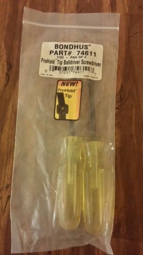 BONDHUS 7/32&#034; BALLDRIVER HEX DRIVER #74611 NEW Package of 2 Free shipping!