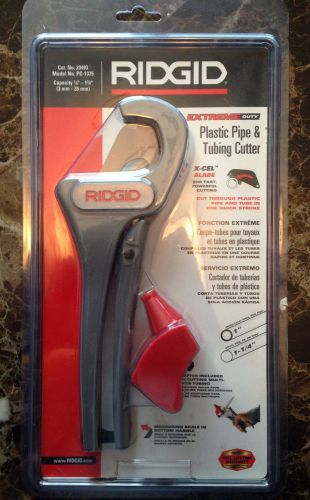 Ridgid 23493 model no. pc-1375 1/8&#034;-1-3/8&#034; plastic pipe and tubing cutter for sale