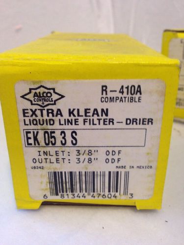 Alco Controls EK-053S Filter Drier 3/8 Input 3/8 Output EK 05 3 S Extra Klean