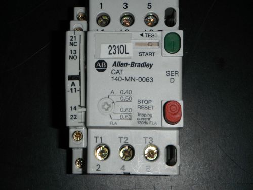 Allen Bradley Motor Starter  140-MN-0063   (3221)