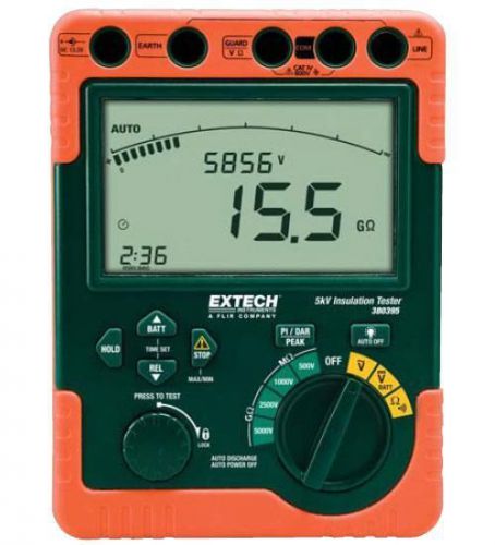 Extech 380396 digital high voltage insulation tester, us authorized dealer new for sale