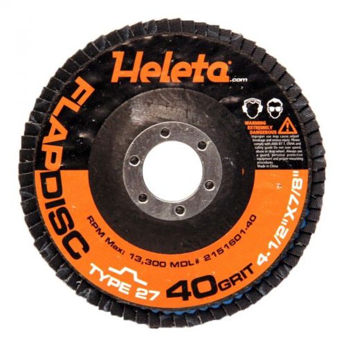 Flap disc 4.5&#034; x 7/8&#034; -40 grit (a/o-type27) for sale