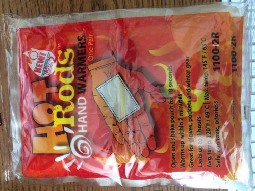 5 PAIR, Hot Rods Hand Warmers -1100-2R  NEW IN PACKAGE,5 pkgs of 2 each