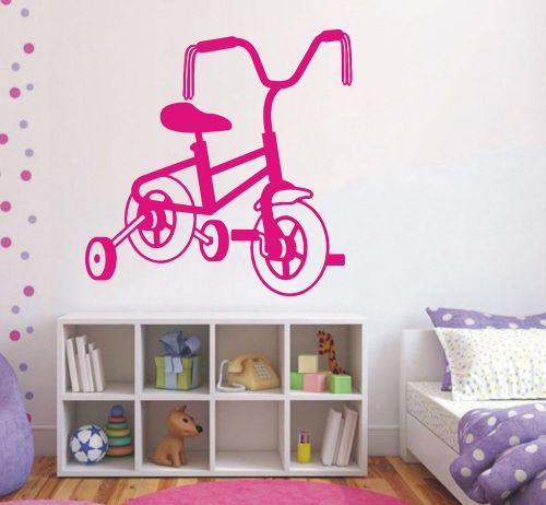 bike for beginners vinyl sticker decals kid room drawing room bedroom decor #116