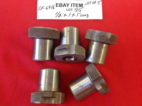Acme sf-64-16 slip-fixed renewable drill bushings 1/2&#034; x 1&#034; x 1&#034; lot of 5 usa for sale