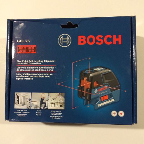 Bosch gcl25 five-point self leveling alignment laser w/ cross-line new warranty for sale