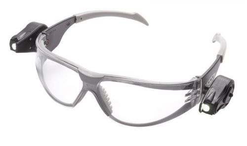 3M Light Vision Safety Glasses- Clear Anti-Fog Lens, 2 LED Lights 11356-00000-10